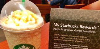 A tall Starbuck;s speciality coffe cup in Sao Paulo Brazil