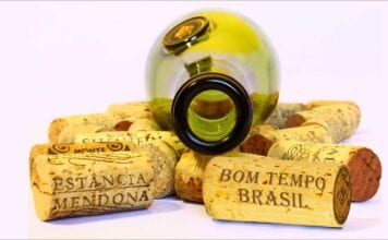 brazilian wine bottle with corks