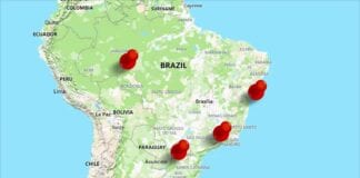 Map of Brazil locating Brazil four epic adventures