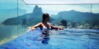 woman in ipanema pool