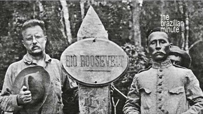 Roosevelts River of Doubt. Black and white image of Theodore Roosevelt and Candido Rondon in 1914.