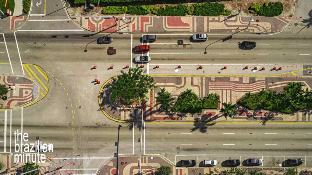 Roberto Burle Marx's landscape masterpieces include this overhead image of Biscayne Boulevard in Miami Florida