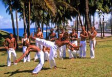 Capoeira’s art is a Brazilian ballet. Brazilians perform the martial art,