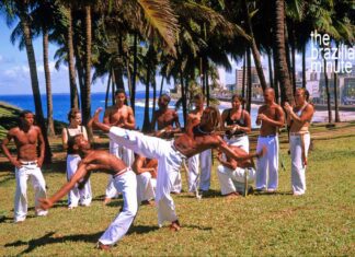 Capoeira’s art is a Brazilian ballet. Brazilians perform the martial art,