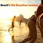 Hot Brazilian Summer Sambas. People playing on the beach at Ipanema.