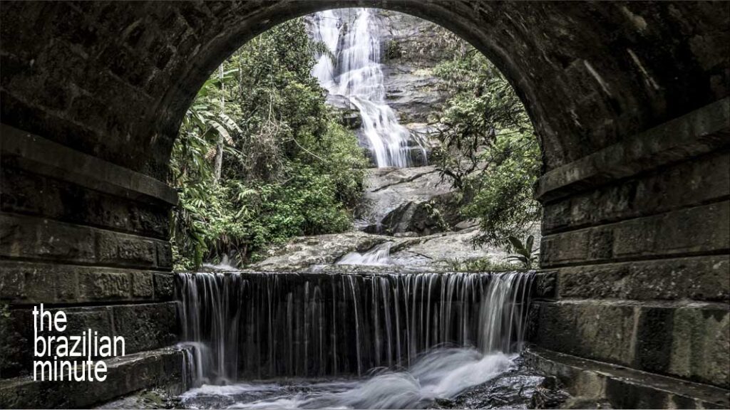 Experience Brazils World Heritage Sites: The Bridal Veil Waterfall in Tijuca Forest, Rio de Janeiro.