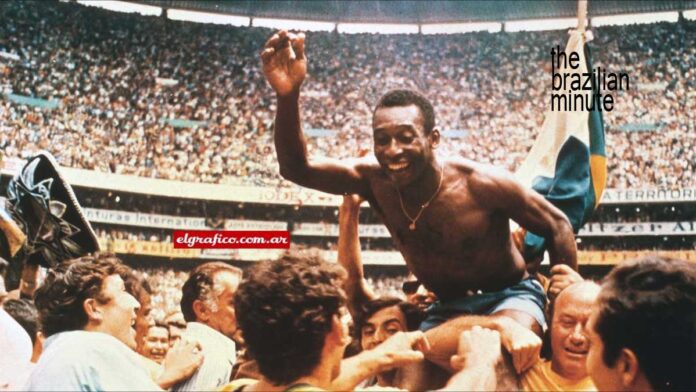 Brazil's World Cup Legends: Pele, is carried off the field after Brazil's 1970 World Cup win.