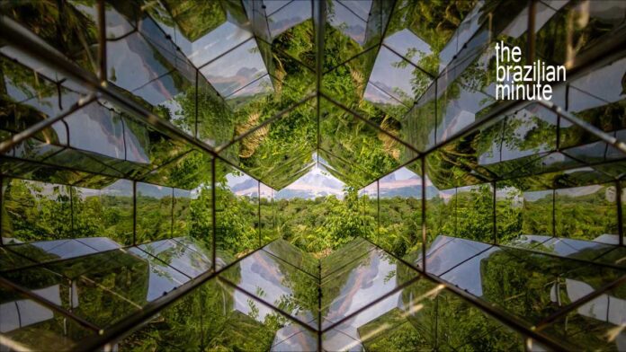 Inhotim is Brazil's outdoor artistic masterpiece. Refracted images of Inhotim's tropical greenery from within a giant kaleidoscope.